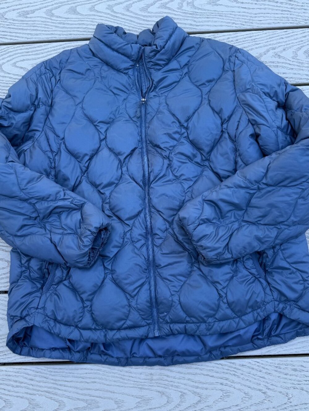 32 Degrees Heat Women’s XXL Down Puffer Jacket Blue Packable Lightweight